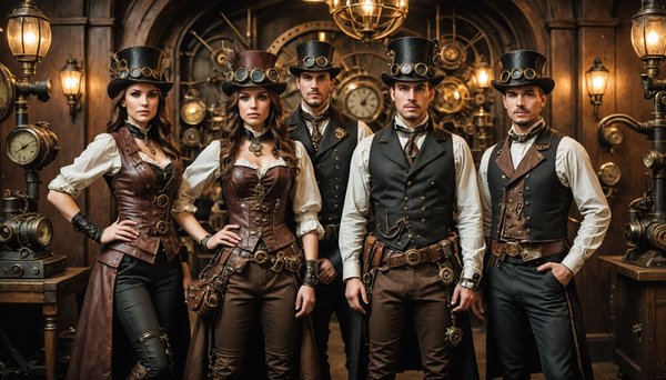 Steampunk-xix: exklusive kostüme und accessoires für liebhaber